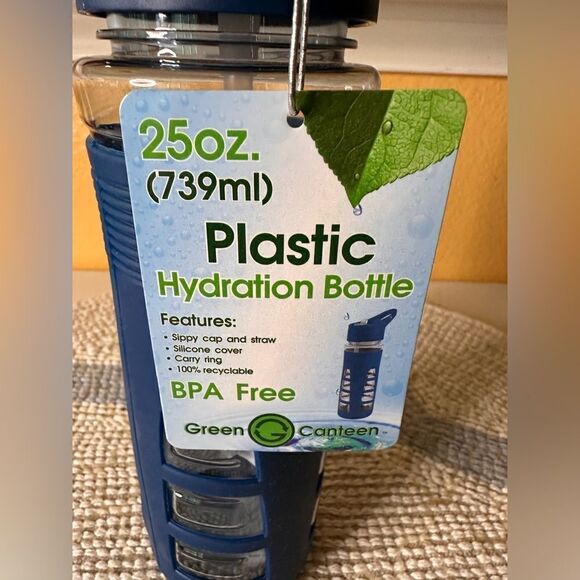 Green Canteen blue water hydration bottle - Picture 2 of 5